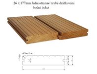 THERMO BOROVICE 26 x 117 hrubé drážkování boční úchyt