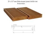 THERMO BOROVICE 26 x 117 jemné drážkování boční úchyt